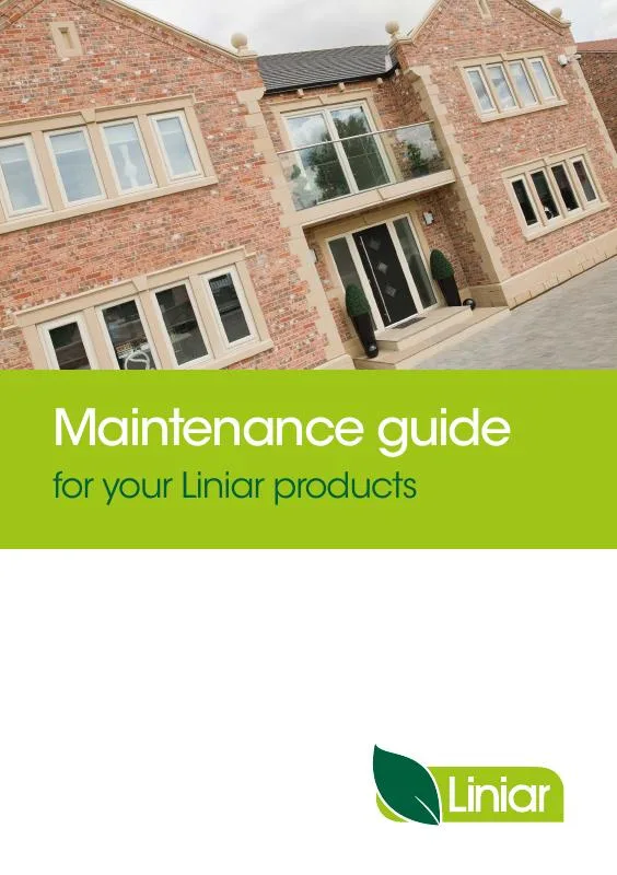 Liniar Product Operation and Maintenance Brochure