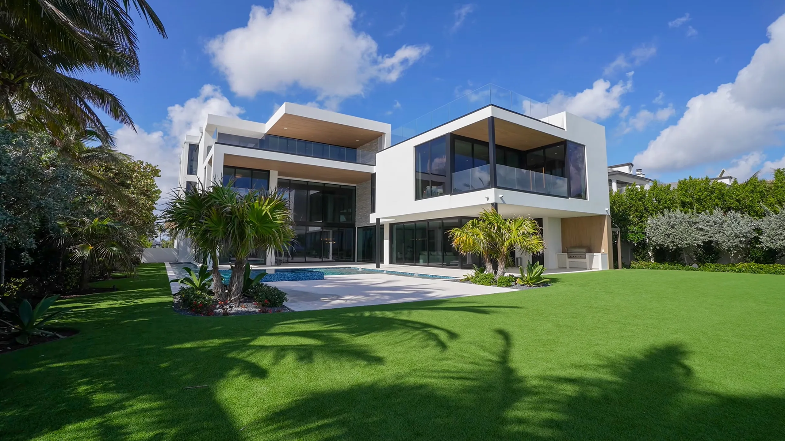 modern home with bifolds